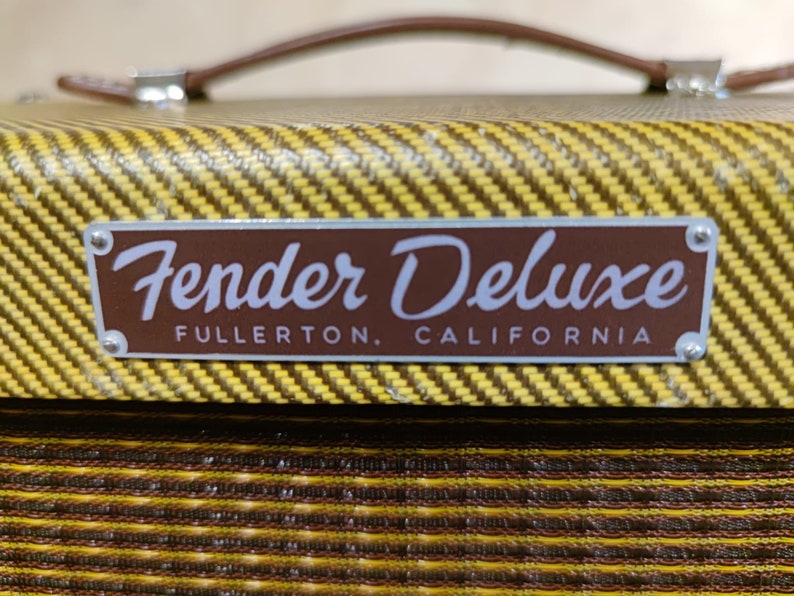 NAMEPLATE REMAKE FENDER Tweed Deluxe 5e3 Amp Logo Etsy