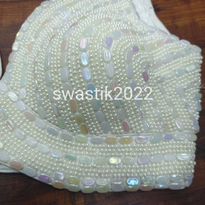 White Bridal Designer Blouse Heavy Beaded Blouse Made To Order Indian Cocktail Party wedding Blouses Sleeveless Top Blouse for Bridesmaids