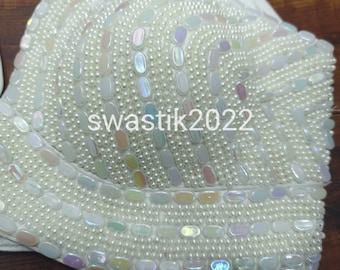White Bridal Designer Blouse Heavy Beaded Blouse Made To Order Indian Cocktail Party wedding Blouses Sleeveless Top Blouse for Bridesmaids
