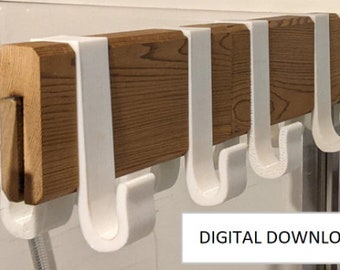 Shower Mounted Towel Rack Build Plan: 3D Print STL File (Digital Download)