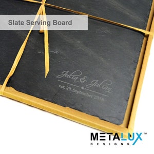 Custom Engraved Slate Serving Board, Cheese Board, Place Mat for any occasion