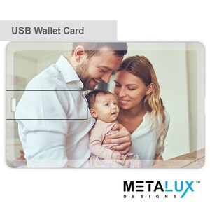 Custom Printed USB Wallet Card | For Families, Couples, Birthdays