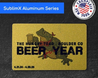 Benutzerdefinierte Sublimationsmetallkarten | Kreditkartengröße | aus Aluminium für Mitgliedskarten, Visitenkarten und Einladungen | SublimX