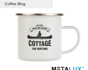 Custom Printed Metal Enamel Coffee Mug | Cottage Designs