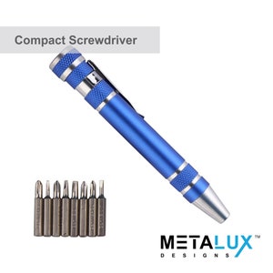 Quality anodized Aluminum - Compact Screwdriver tool kit
