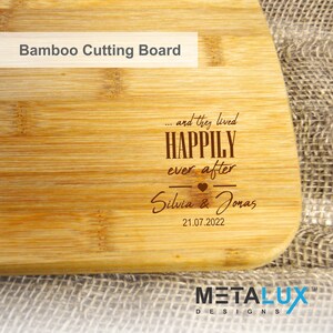 Custom Bamboo Cutting Board | Couple, Family, Wedding, Birthday, Home Sweet Home | Engraved directly on bamboo - Comes in two sizes