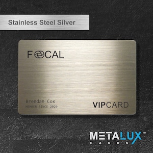 Luxe roestvrijstalen Perma-Etch Metalux-serie | Lidmaatschapskaarten | Gegraveerde visitekaartjes | VIP-kaarten | Cadeaubonnen | Snelle levering