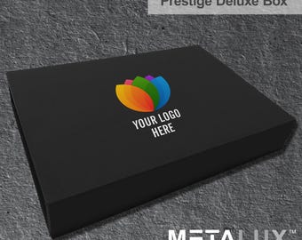 Custom Magnetic Card Holder Box | Matte Black | Velvet Interior