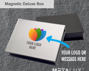 Deluxe Monaco Magnetic Boxes Card Holder – Holds our high end Metal Cards, and any Credit Card or Gift Card size – Custom Printed Box