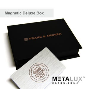 Commande groupée - Porte-cartes magnétique de luxe Monaco - Contient nos cartes métalliques haut de gamme - Pour une impression personnalisée