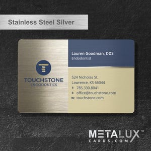Deluxe Heavy Edelstahl bedruckt - Perma-Etch Metalux Serie | Visitenkarten | Mitgliedskarten | VIP-Karten | Schnelle Bearbeitungszeit