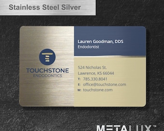 Deluxe Stainless Steel Metal Cards | Custom Printed Business & VIP Cards