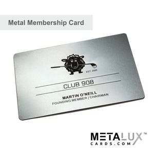Deluxe Edelstahl Perma-Etch Metalux Serie | Mitgliedskarten | Visitenkarten mit Gravur | VIP-Karten | Geschenkkarten | Schnelle Bearbeitungszeit