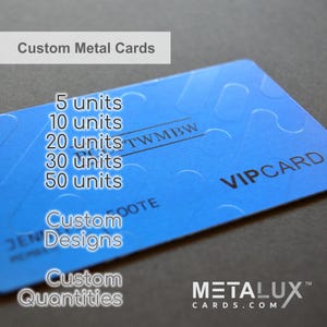 Benutzerdefinierte Aluminium Metallkarten | Kreditkartengröße | aus Aluminium für Mitgliedskarten, Visitenkarten und Einladungen | AluSerie