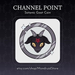 CHANNEL POINT | Cabra Satanica Gotica | Emote | Twitch | Youtube | Discord | Recursos Streamer | Spooky Halloween