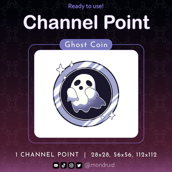 CHANNEL POINT | Moneda de Fantasma | Emote | Twitch | Youtube | Discord | Recursos Streamer | Spooky Halloween