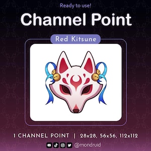CHANNEL POINT | Red Kitsune | Emote | Twitch | Youtube | Discord | Streamer Resources