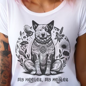 Blue Heeler Dog Mom Shirt for Australian Cattle Dog Owner, Cattle Dog Sweatshirt for Dog Dad, Dog Yoga T-Shirt, Long Sleeve, Kids, Unisex