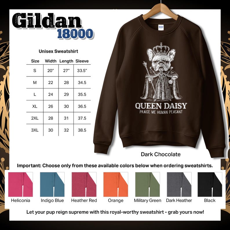 Dog Mom Sweatshirt with a personalized French Bulldog design. Ideal for dog lovers, perfect gift for dog moms and dads who love their Frenchie with humor.