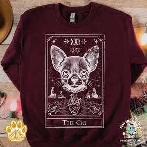 Chihuahua Tarot Card Shirt, Chihuahua Shirt, Chihuahua Mom Tshirt, Chihuahua Tarot T Shirt, Chihuahua Lover Sweatshirt, Chihuahua Lover Gift