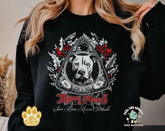 Pitbull Christmas Sweatshirt, Pitbull Christmas Shirt, Pit Bull Christmas Sweater, Pit Bull Xmas, Merry Pitmas, Christmas Hoodie, Xmas Shirt