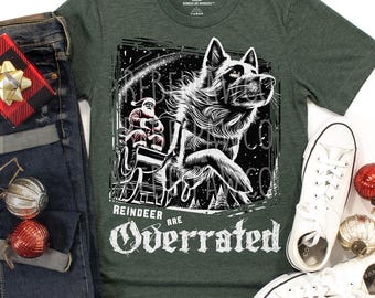 German Shepherd Christmas Sweatshirt for K9 Lover, Reindeer are Overrated, GSD Hoodie, Police Dog Gift, German Shepherd Gifts, K9 Gift, NC14