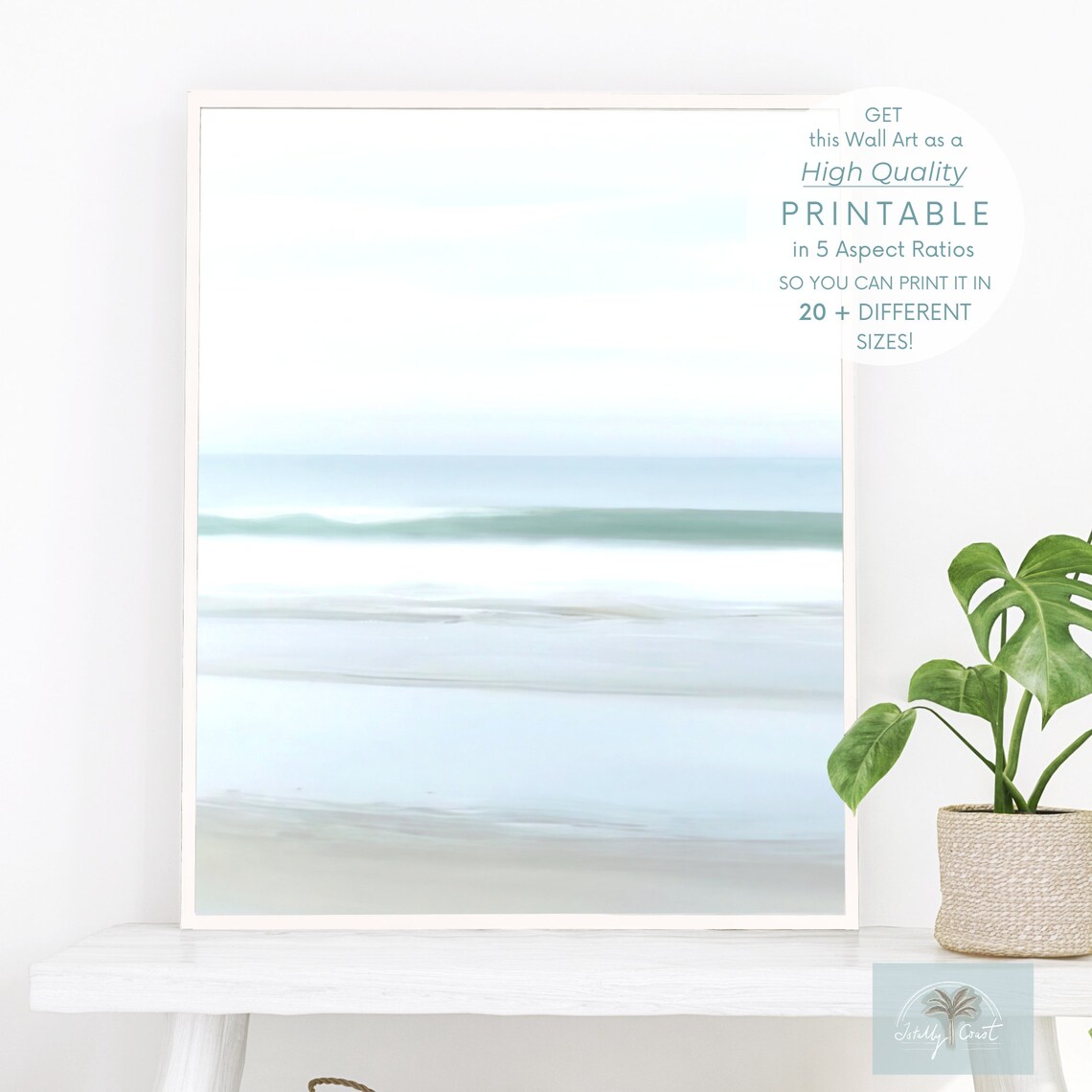 Modern Beach Print Set of 5 Printables, Modern Coastal Wall Art Gallery ...