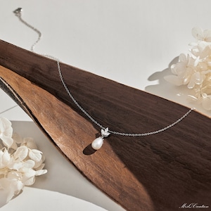 PLUME DE PEARL NECKLACE SILVER DIAMOND
