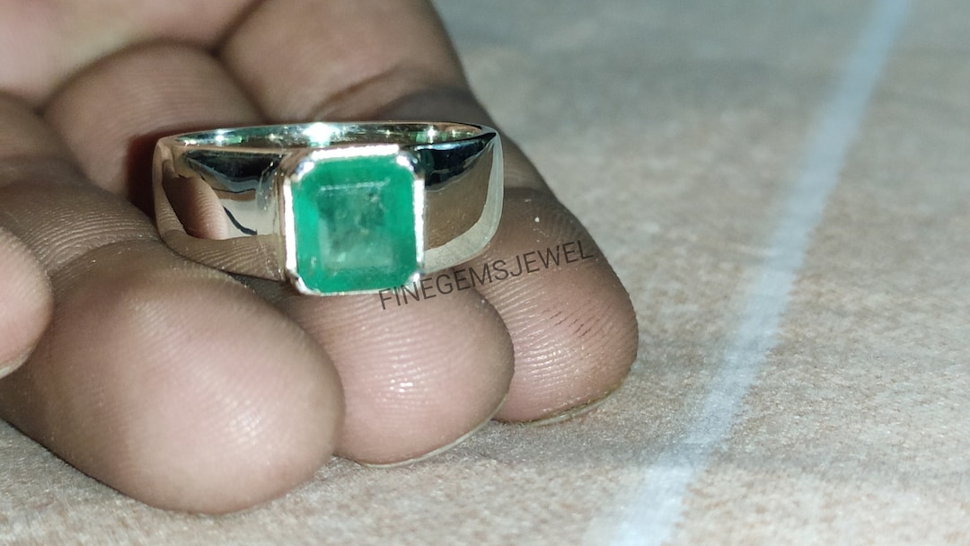 9ct Yellow Gold 12x10mm Emerald Cut Garnet and Diamond Halo Gents Ring –  Grahams Jewellers