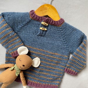 Children's sweater size 80, hand-knitted | Wool sweater for kids | Baby sweater | Soft and warm | Unisex | Baby gift | Handmade