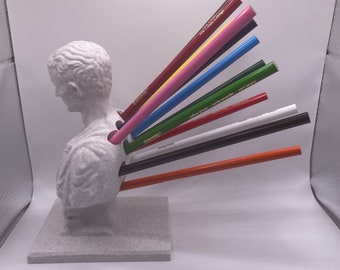 Julius Caesar - Portalápices para escritorio, organizador de oficina, estatua decorativa