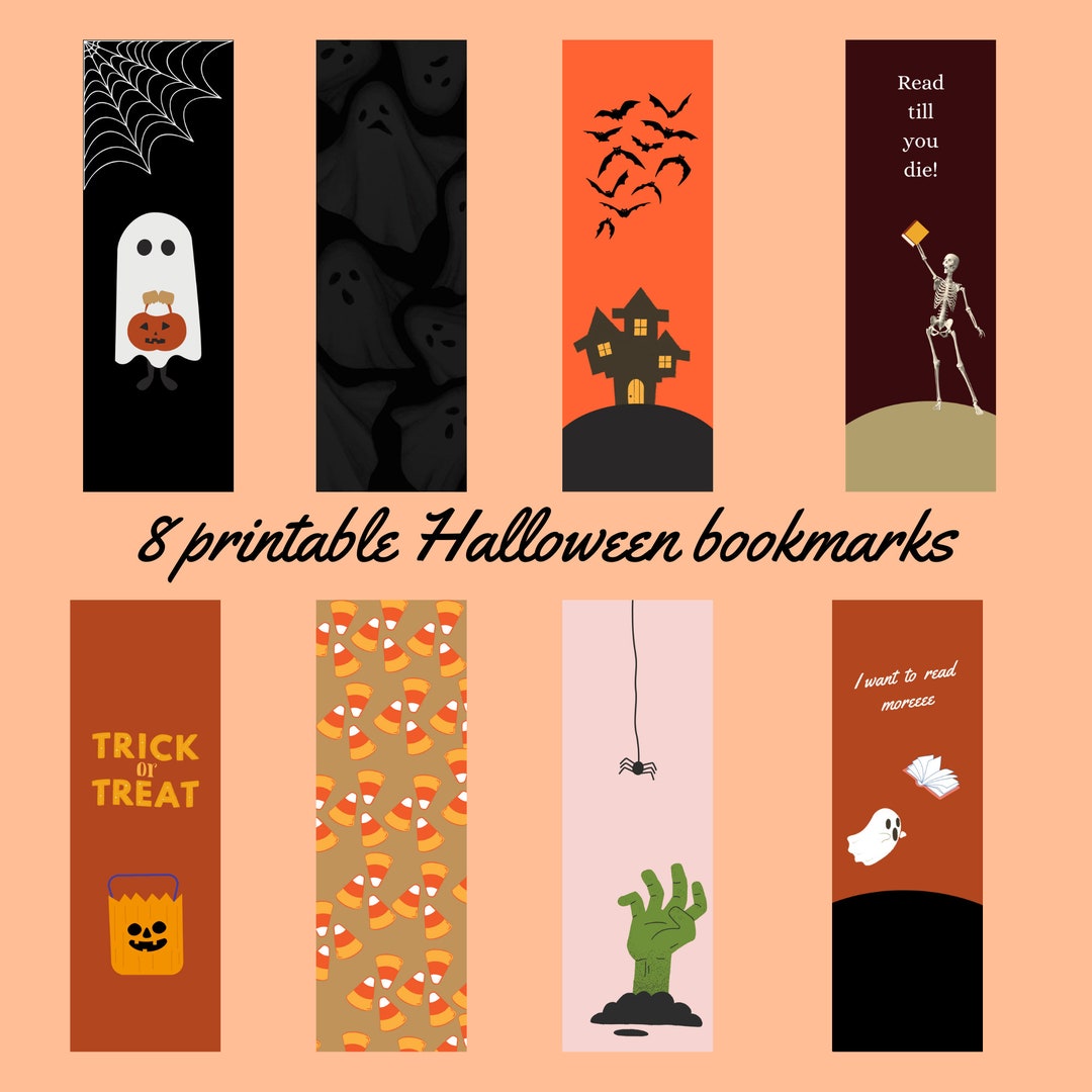 8 Printable Halloween Bookmarks - Etsy