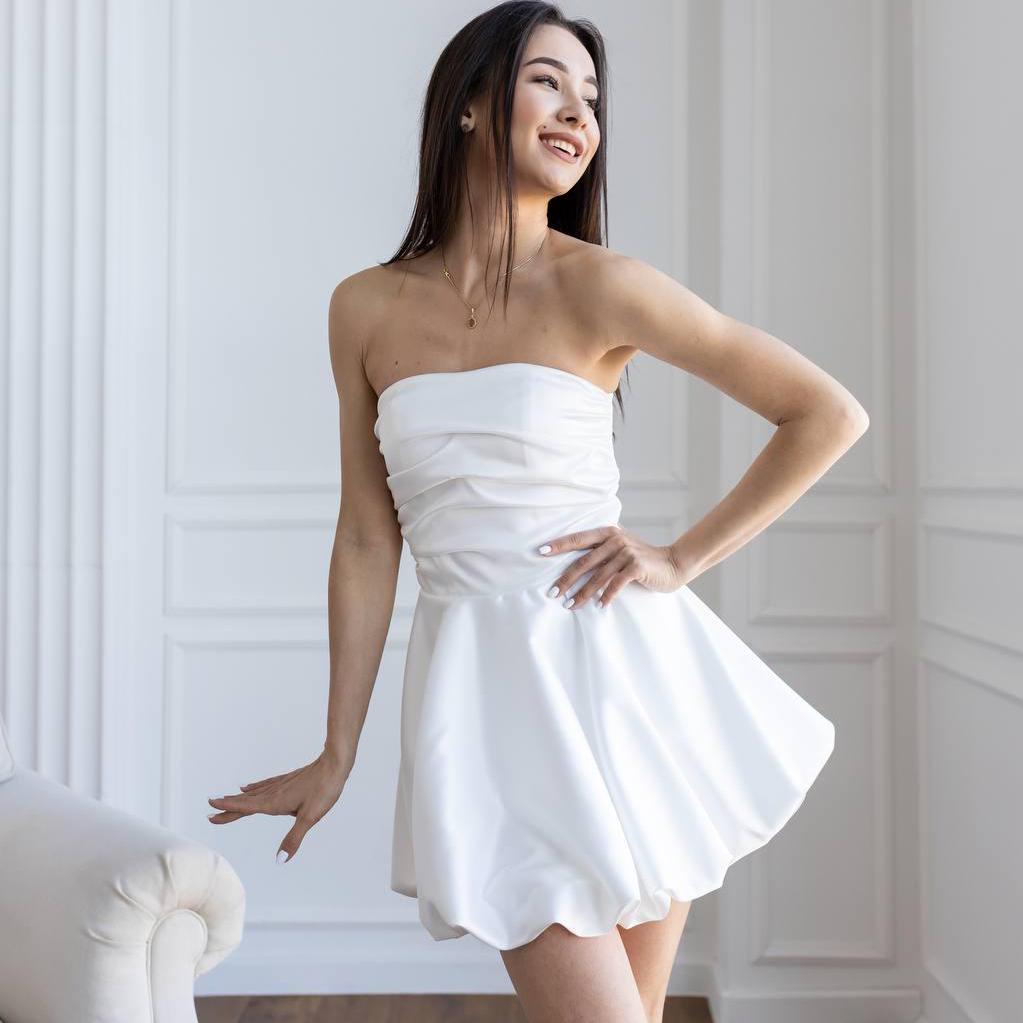 スカート ANDMARY Lindsay balloon skirt white Lindsay balloon skirt