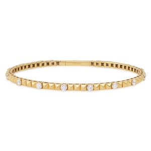 Pyramid Diamond Bangle