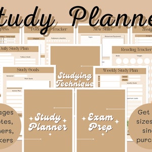 Printable Study Planner Exam Prep Planner Study Tracker and - Etsy