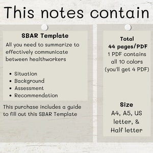 Printable SBAR Template Notes Nursing Study Guide Nursing Notes Study ...