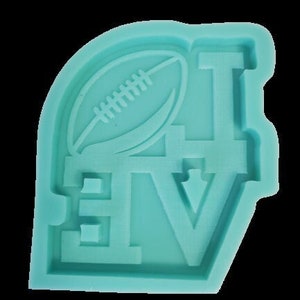 Silicone Mold, Resin Mold, Football Mold, Football Love Silicone Mold, keychain mold, magnet mold, Candy Mold, Clay Mold, Wax Melt Mold