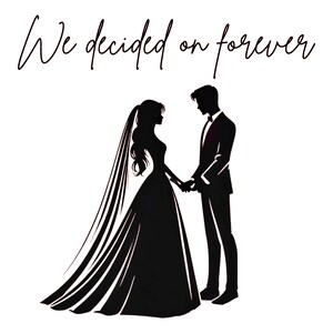 Wedding Couple Silhouette SVG, Wedding PNG, Wedding, Elegant Wedding Couple Silhouette, Wedding Decor, DIY wedding, Instant Download