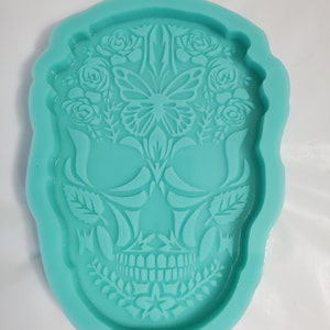 Silicone Mold, Skull Mold, Resin Mold, Silicone Skull Mold, Butterfly Skull, Rose Skull Mold