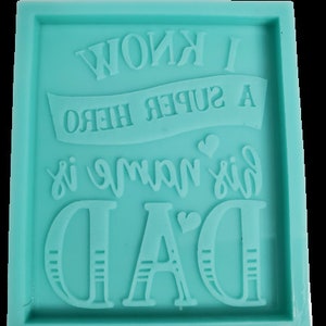 Molde de silicona, molde para papá, molde de silicona para papá héroe, molde de resina, molde para el Día del Padre