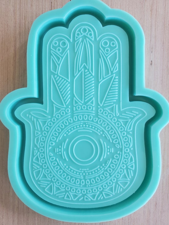 Hamsa Hand Tray Silicone Mold, Resin Mold, Silicone Resin Mold, tray mold