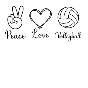 Volleyball SVG, Volleyball PNG, Peace Love Volleyball, Volleyball Instant Download, Volleyball Digital Design