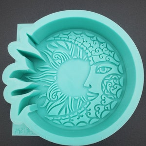 Sun and Moon Face Soap Molds for Soap Making, Bath Bomb Molds for