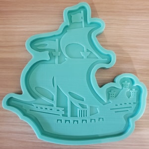 Silicone Mold, Resin Mold, Clay Mold, Candy Mold, Pirate Ship Silicone Mold, Pirate Ship, Pirate Decor