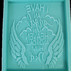 Silicone Molds, Angel Dad Mold, Dad Mold, Resin Mold, keychain mold, ornament mold, food safe mold
