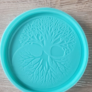 Levensboom Coaster mal, siliconen mal, hars mal, Coaster mal