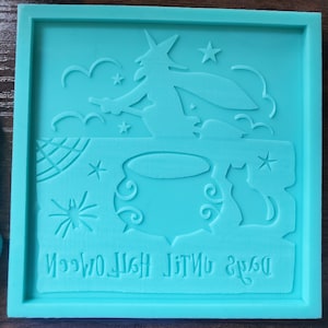 Halloween Silicone Mold, Halloween Countdown Mold, Resin Mold, Halloween Decor Mold