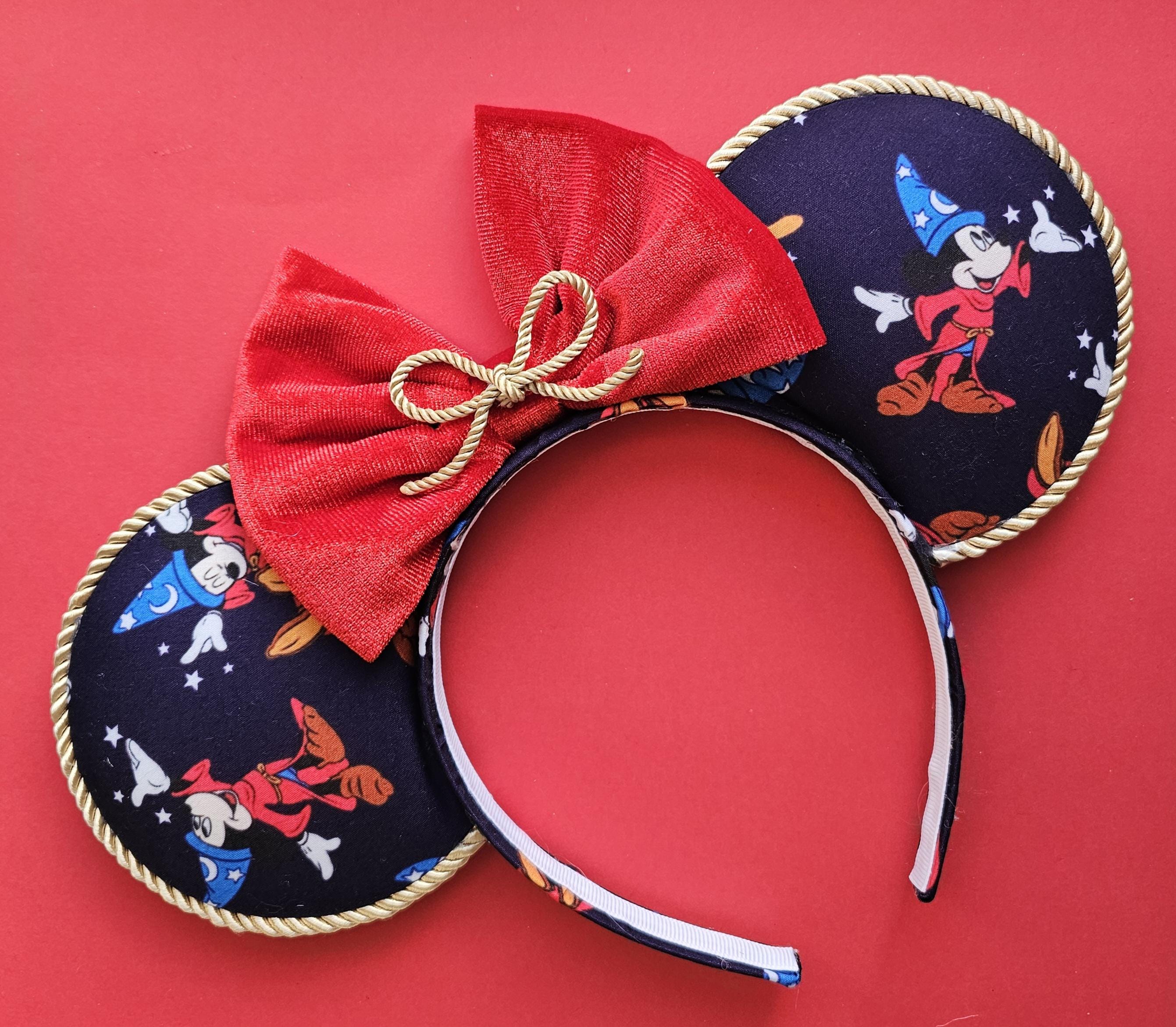 Loungefly Fantasmic Mickey Mouse Ears Headband - Red and Black NEW Fantasmic! Glow-in-the-Dark Ears at Hollywood Studios  main image 4