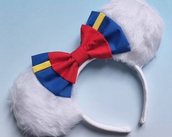 Donald duck fluffy - mouse ears headband