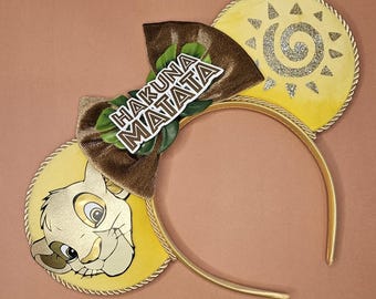 Lion king/hakuna matata - mouse ears headband